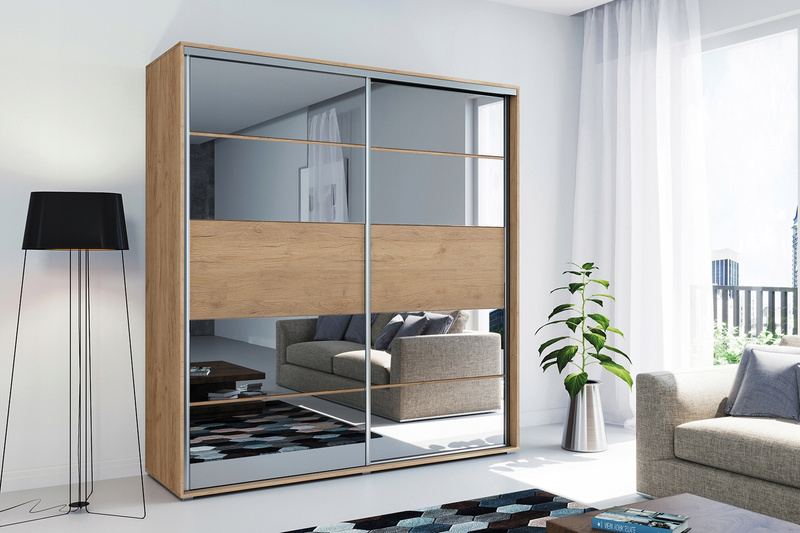 Szafa przesuwna A6 200 / 245 / 62 lustro, różne kolory i rozmiary