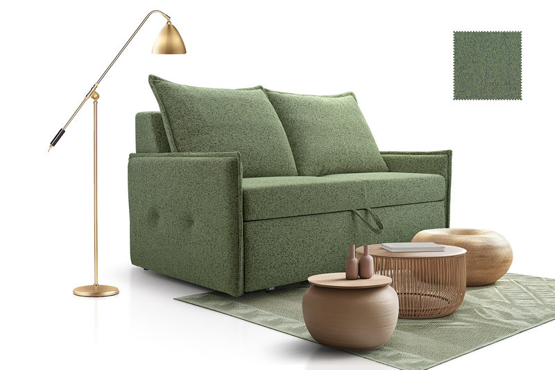 Sofa z funkcją spania VANESSA 162 cm, Rozkładana, Pojemnik