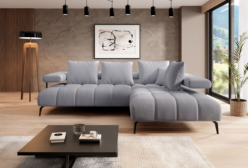 Narożnik MAGNETIC L 258 cm, Elektryczny wysuw siedziska