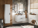Meble łazienkowe ADEL WHITE 80, Zestaw z umywalką nablatową, Lustro, LED