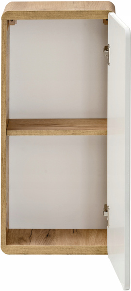 Szafka łazienkowa 35cm 830, Meble łazienkowe ARUBA Dąb Craft / Biały Połysk