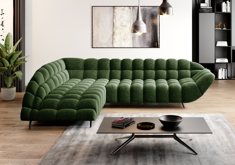 Narożnik GAPPA 278 cm, Elektryczny wysuw siedziska, Rogówka