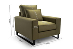 Sofa do salonu CARA(CORBLACK) 221 cm, Kanapa do salonu