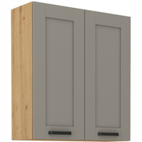 Szafka kuchenna górna LUNA 80 G-90 2F CLAY GREY / DĄB ARTISAN
