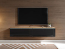 Szafka RTV Lowboard D 140cm DĄB WOTAN / CZARNY POŁYSK