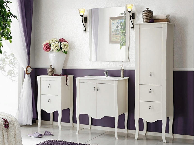 Lustro w ramie 60cm, Meble łazienkowe ELISABETH Biały