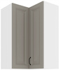 Szafka kuchenna górna narożna STILO 60x60 GN-90 (90°) 2F CLAYGREY/BIAŁY MAT