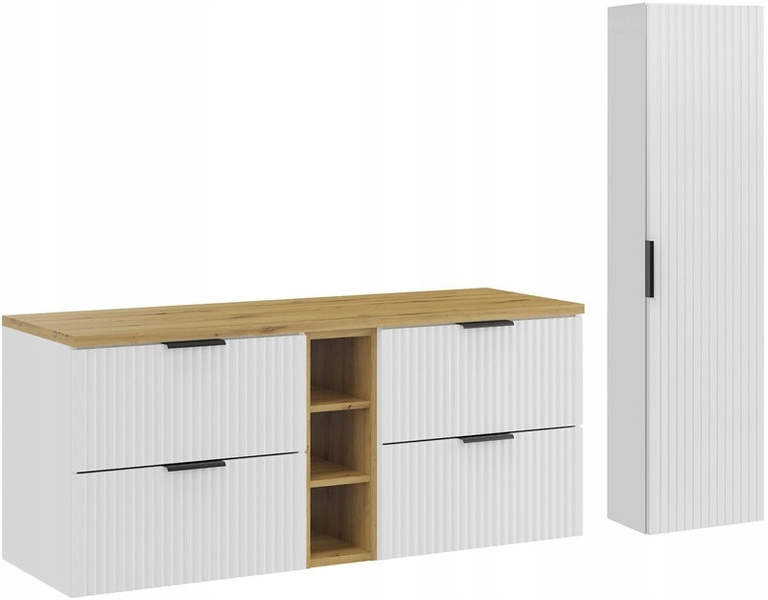 Blat łazienkowy 140cm, Meble łazienkowe DĄB ARTISAN