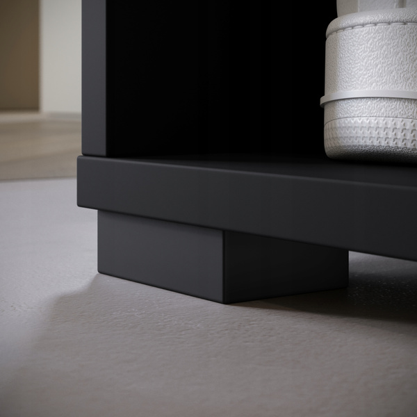 Garderoba DINO, lustro, wieszak CZARNY GRAFIT