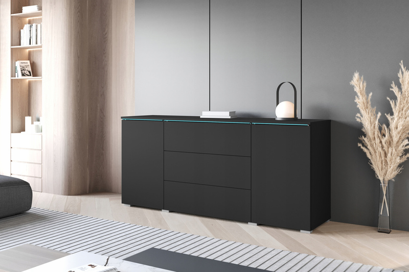 Komoda VERA 150 Czarny Grafit