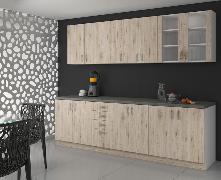 Szafka kuchenna dolna narożna SARA 89x89 DN 1F BB DĄB SONOMA/BIAŁY