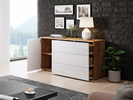 Komoda PARIS 110 Dąb Wotan / Biały Połysk