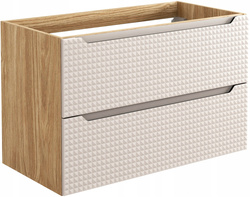 Szafka pod umywalkę 90cm, Meble łazienkowe LUXOR Dąb Olejowany / Beż