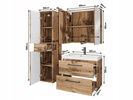 Meble łazienkowe Canada 01 CZARNY GRAFIT FALA MDF