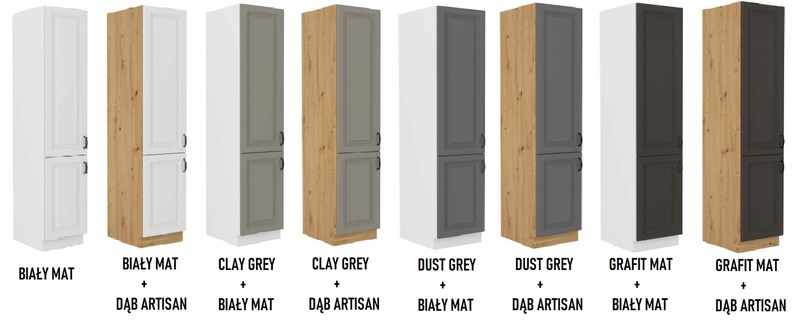 Szafka kuchenna STILO 40 DK-210 2F CLAYGREY/BIAŁY MAT