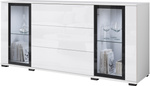 Komoda CARO 150cm Biały / Biały Połysk