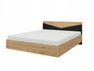 Łóżko Sypialniane ASTON 8, Łóżko 160x200cm, Szarobeżowy / Dąb Olejowany
