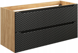 Szafka 120cm, szuflady, Meble łazienkowe OCEAN Czarny / Dąb Olejowany