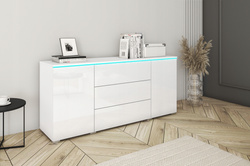 Komoda VERA 150 Biały / Biały Połysk