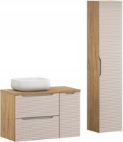 Meble łazienkowe LUXOR BEIGE 90, Umywalka nablatowa, Beż, 2 KOLORY