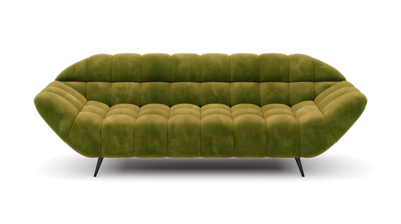 Nowoczesna Sofa GAPPA 2 200 cm, Wysokoelastyczna Pianka, Sprężyny