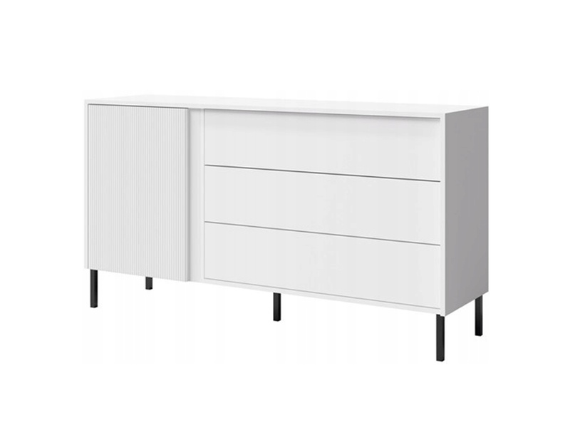 Komoda MIA 3, Komoda 145cm, Meble do Salonu MIA, MDF Dąb Odwieczny / Czarny