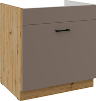 Szafka kuchenna dolna BOLONIA 80 ZL 1S BB TRUFFLE GREY / DĄB ARTISAN