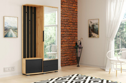 Garderoba LOFT panele 100cm Lustro PRAWA