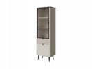 Witryna MARLY 3 60cm, Meble Pokojowe MARLY, KASZMIR / ORZECH