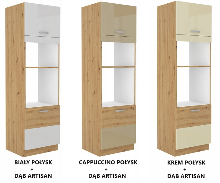 Szafka kuchenna ARTISAN 60 DPM-210 2F CAPPUCCINO POŁYSK / DĄB ARTISAN