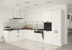 Front do zmywarki LUNA ZM 570 x 446 BIAŁY MAT / DĄB ARTISAN