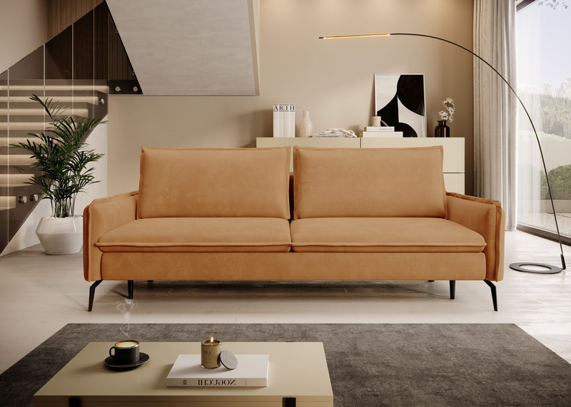 Sofa z funkcją spania GLOSSY 223 cm, Automat, Pojemnik, Sprężyny