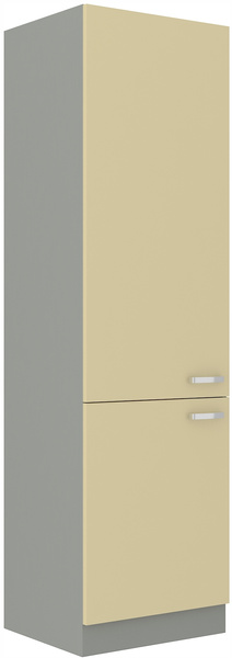 Szafka kuchenna słupek KARMEN 60 DK-210 2F KREM POŁYSK / SZARY PLATYNOWY