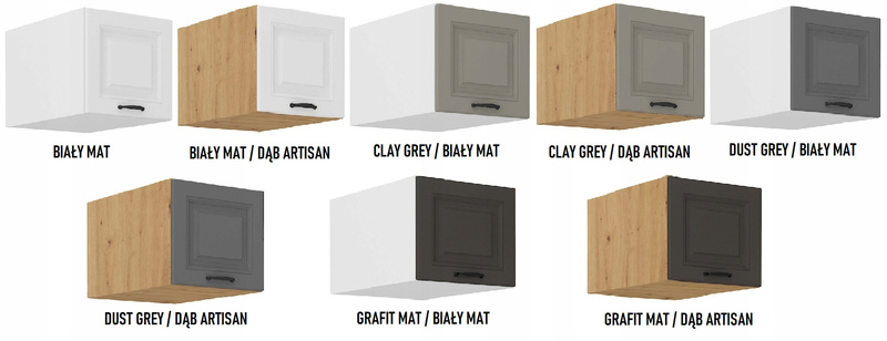 Szafka kuchenna górna STILO 40 NAGU-36 1F CLAYGREY/BIAŁY MAT