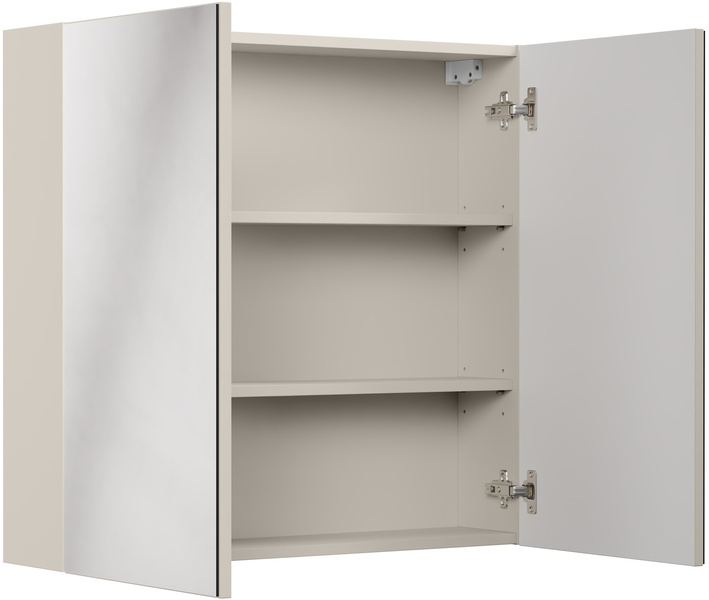 Szafka łazienkowa z lustrem 80cm, 2 drzwi, Meble łazienkowe BELLA Kaszmir