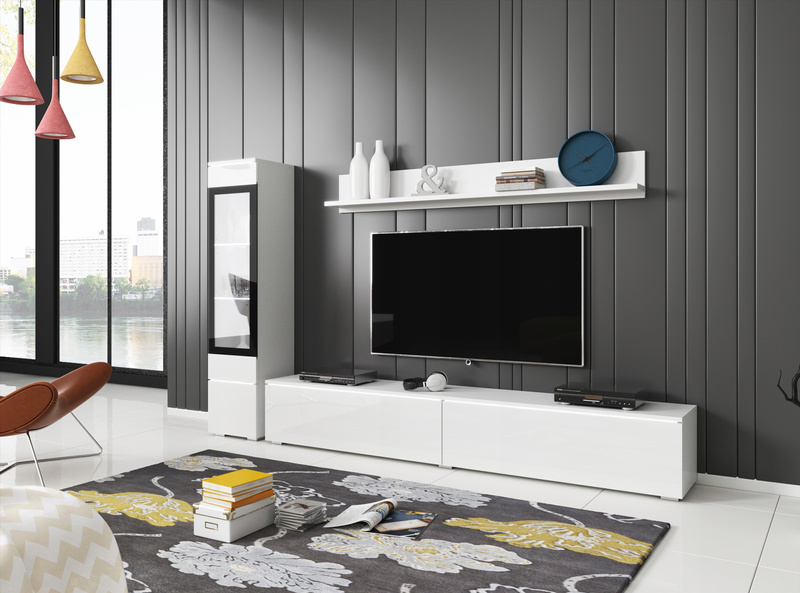 Meblościanka VERA I Zestaw Mebli Czarny Grafit