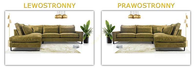 Duży Narożnik do salonu CORBLACK 314 cm, Rogówka