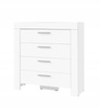Komoda CEZAR 9, Komoda 100cm, Szuflady, Meble do Salonu CEZAR, Biała