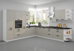 Szafka kuchenna słupek LUNA 60 DP-210 2F CLAY GREY / BIAŁY MAT