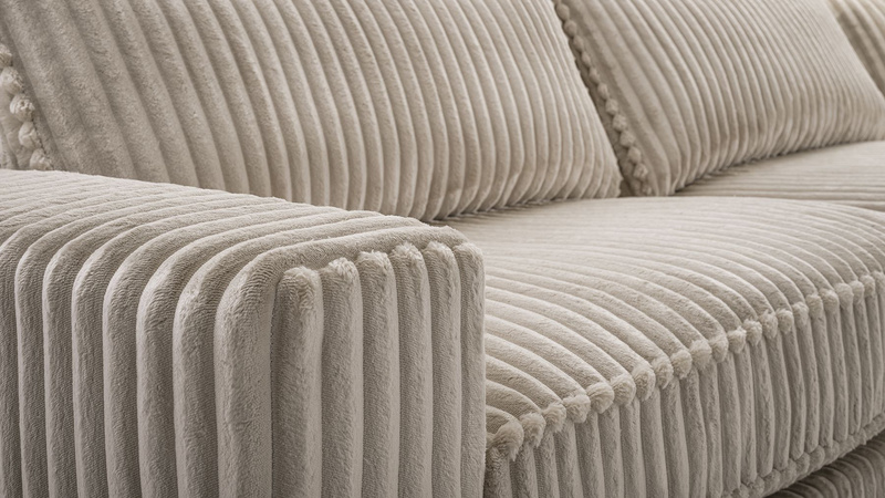 Duży Narożnik do salonu COBRA 314 cm, Rogówka, Ciepły SZTRUKS