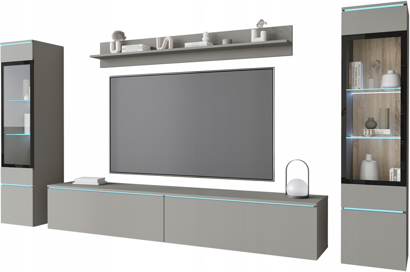 Meblościanka VERA II Zestaw mebli Szary Pallad