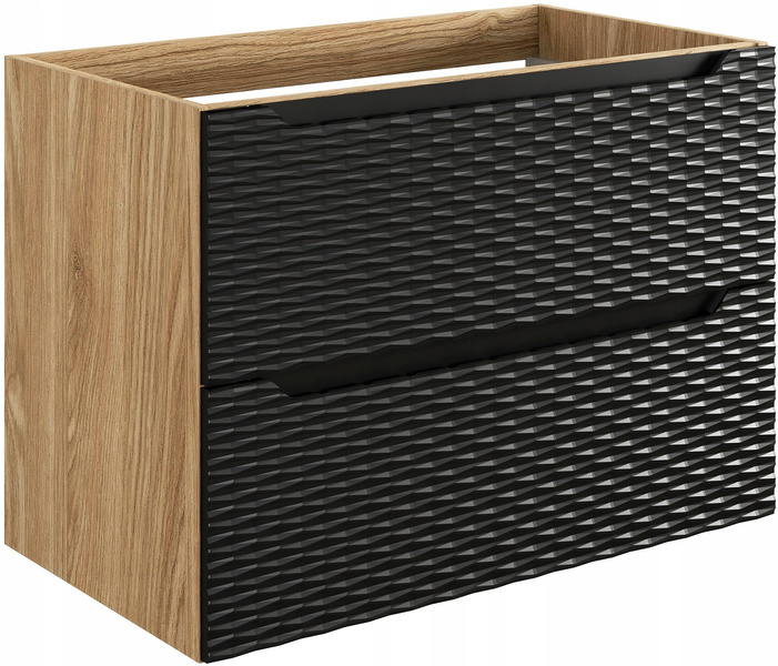 Szafka pod umywalkę 80cm, szuflady Meble łazienkowe OCEAN Beż/Dąb Olejowany