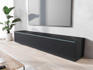 Szafka RTV Lowboard D 180cm CZARNY GRAFIT / FALA MDF