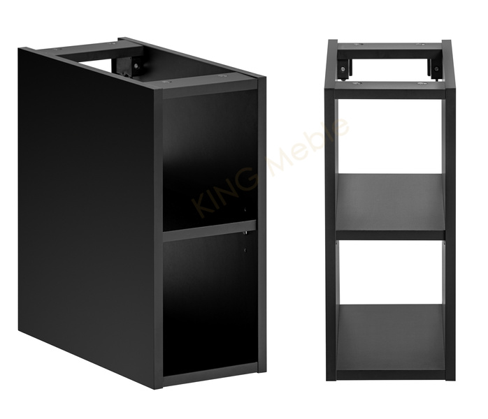 Meble łazienkowe SANTA FE BLACK 140, 2xUmywalka, 2xLustro, 2xLampa LED