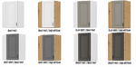 Szafka kuchenna górna narożna STILO 60x60 GN-90 (45°) 1F CLAYGREY/BIAŁY MAT