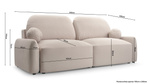 Kanapa Rozkładana, Sofa z funkcją spania SEVILLA 232 cm, Pokrowiec