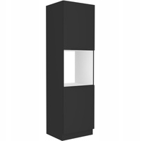 Szafka kuchenna słupek SIENA 60 DP-210 2F CZARNY MAT