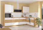 Szafka kuchenna wysoka, słupek 40 DK-210 2F DĄB ARTISAN BIAŁY POŁYSK, Meble Kuchenne ARTISAN 
