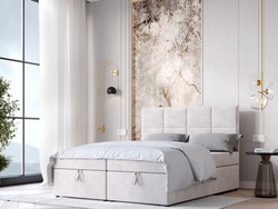 Łóżko tapicerowane, kontynentalne ROMA 160x200 cm, Sprężyny, Pojemniki, Rozmiary