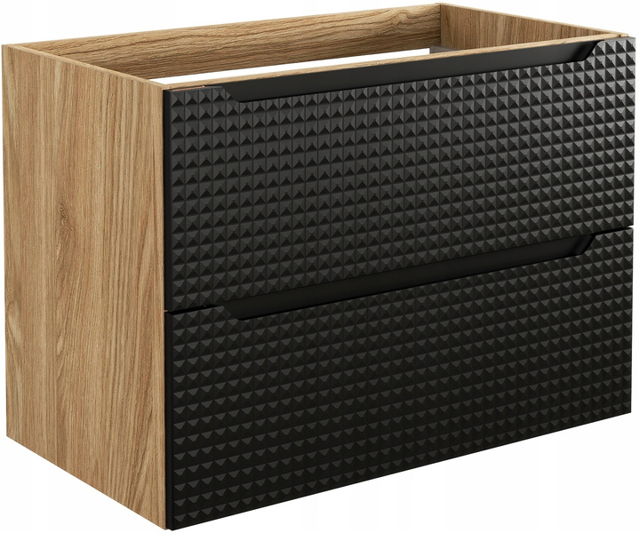 Zestaw meblowy 80cm, Meble łazienkowe LUXOR Dąb Olejowany / Czarny